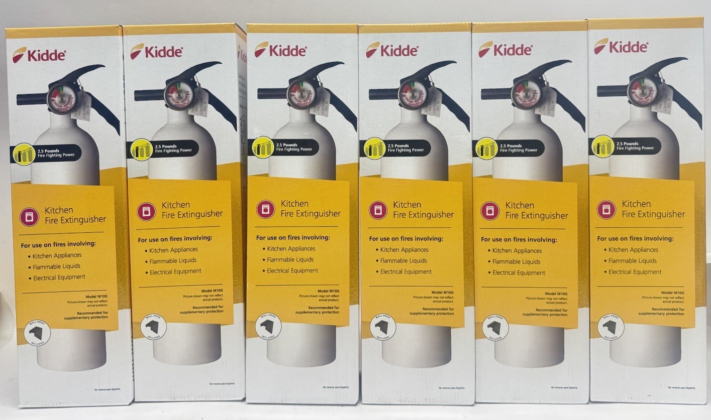 6x kitchen fire extinguisher kidde with easy mount bracket, 10 b:c, dry chemical