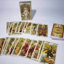 Golden Art Nouveau Tart Cards 78 Full Color Tarot Card Deck Complete