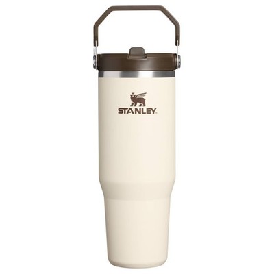 Stanley 30 oz Stainless Steel Ice Flow Flip Straw Tumbler Cream Western