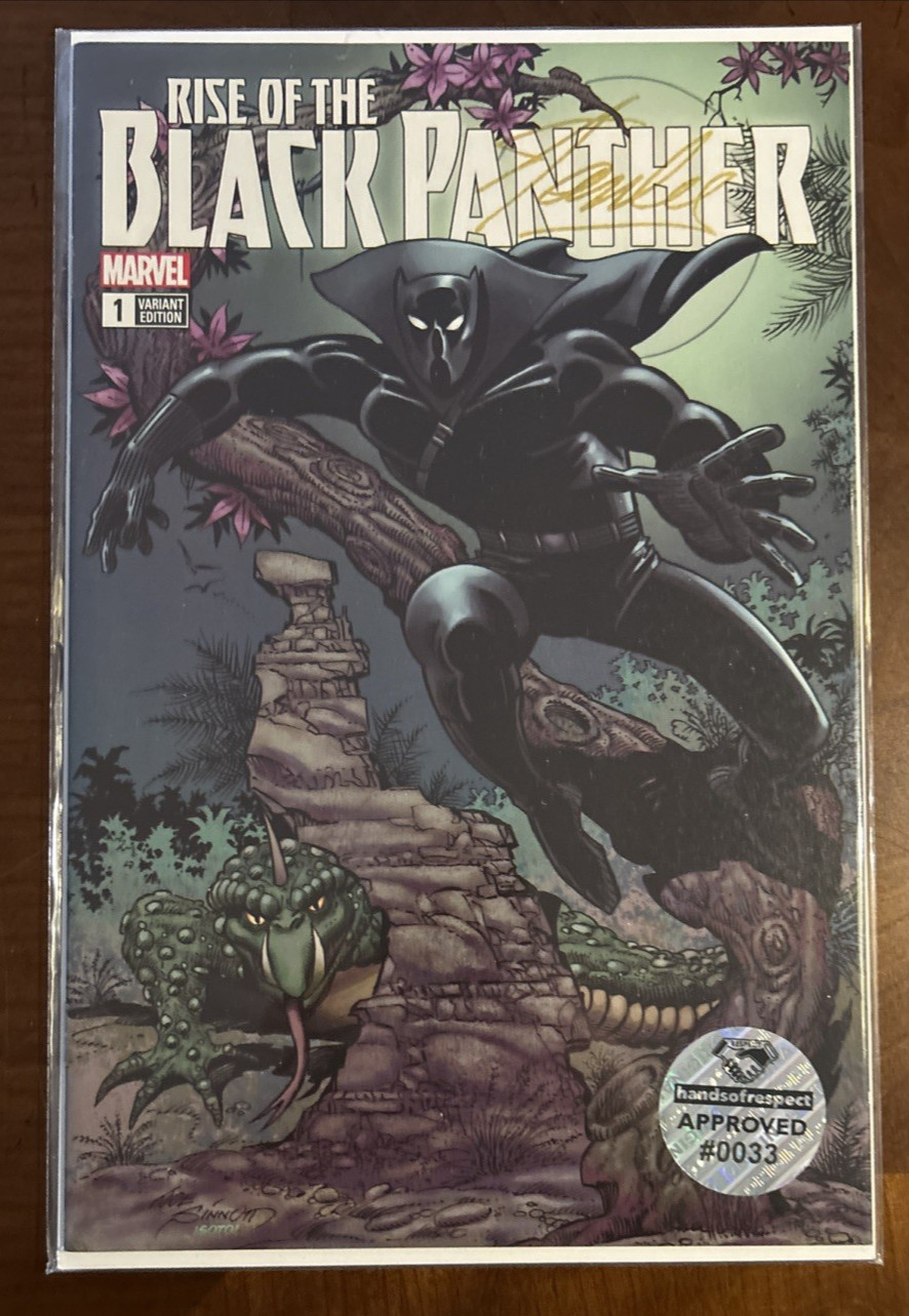 RISE OF THE BLACK PANTHER #1 Stan Lee DNA Ink Signed Limited Release Low COA 33