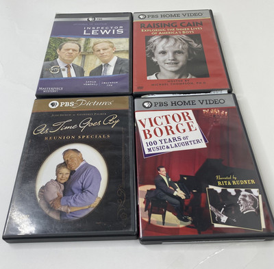 PBS DVD Lot of 4   Raising Cain, Inspector Lewis, As Time Goes By, Victor Borge