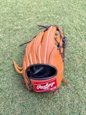 Rawlings Boys Soft Baseball Gloves, Brown, 22cm, Used