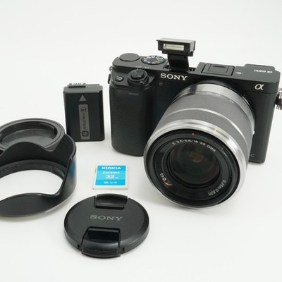 Sony Alpha A6000 24.3MP Black Mirrorless Camera w/ 18-55mm Lens Kit from Japan