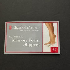 Elizabeth Arden White and Grey Memory Foam Slippers Size 5-6