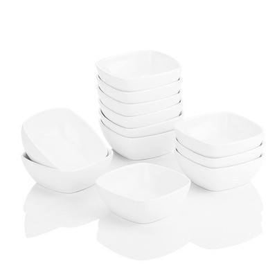 MALACASA Ramekin Set 12 Stück Porzellan Dessert Schälchen 10 cm