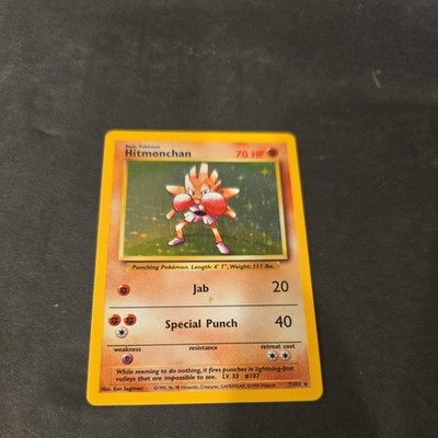 Hitmonchan Holo Rare 7/102 Base Set 1999 WOTC LP-NM Condition #5