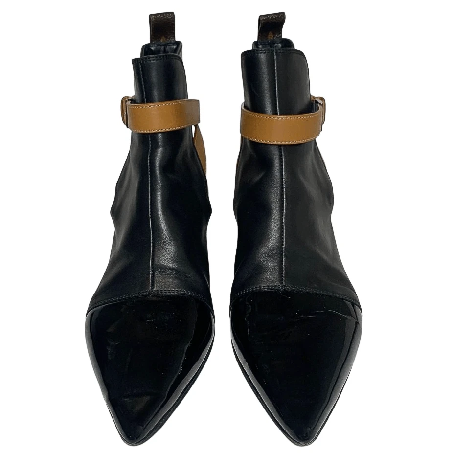 Botas al tobillo Louis Vuitton monograma charol EU 38.5 US 8.5 negras Foto 2 de 4