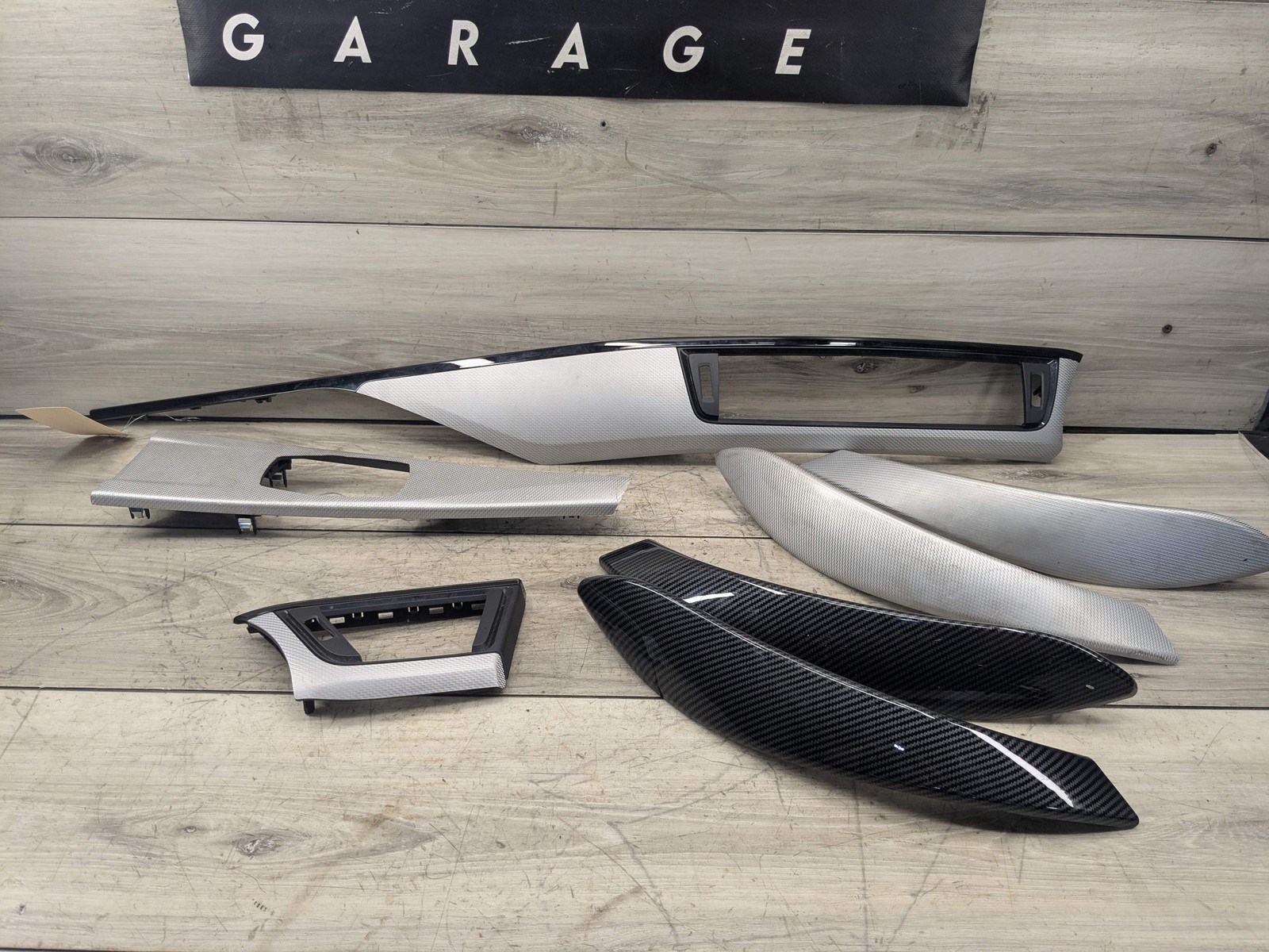OEM BMW F30 F31 F32 F33 F36 Center Console Dash Door Interior Trim Aluminum SET