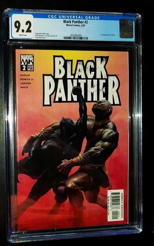 PANTHÈRE NOIRE CGC #2 2005 Marvel Comics CGC 9,2 comme neuf - Pages blanches 0626 - Photo 1 sur 3