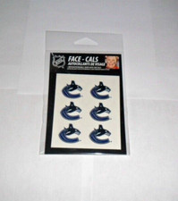 VANCOUVER CANUCKS 6 TEMPORARY FACE CALS TATTOOS DECALS FAST FREE SHIPPING