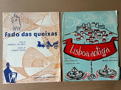 Vintage Portuguese Sheet Music Collection: ''Fado das Queixas'' (1959) & ''Lisboa A