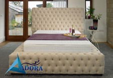 Image of NEW SLEIGH BED, WINDERMERE, ANY COLOUR AND ALL SIZES AVAILABLE