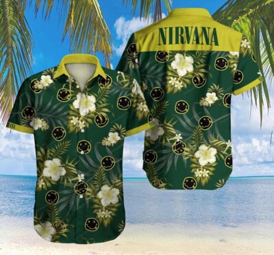 Nirvana Rock Band Hawaiian Shirt Aloha Beach Summer 3D Print T-shirt