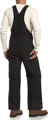 NWT Carhartt Men's Unlined Zip To Thigh Bib Overalls Black