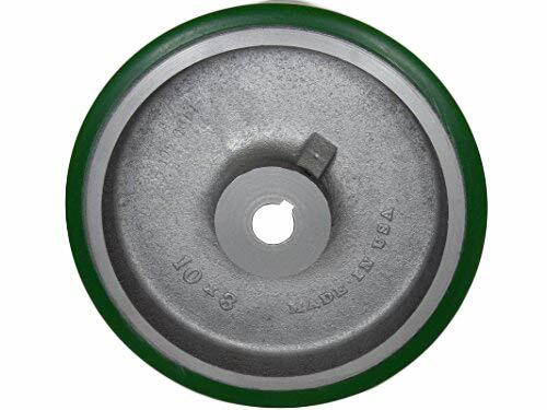 CasterHQ - 10" X 3" Polyurethane ON Steel KEYED Drive Wheel | 1" BORE - 2,200 LB - Picture 1 of 1