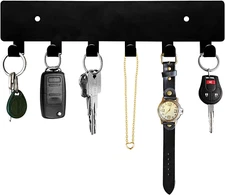 Key Holder for Wall Key Hooks with 6 Hooks Wall Mounted Key Holder for