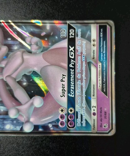 Carte Pokémon JCC Base Mewtwo GX Soleil et Lune Destinées Occultes 2019 31/68 - Imagen 5 de 21