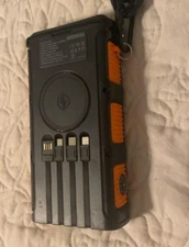 (Open Box) Solar Power Bank Wireless Charger 45800mAh Hand Crank