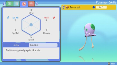 Pokemon Brilliant Diamond Shining Pearl BDSP - Shiny 6IV Tentacool