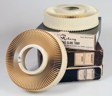 SET OF 5 SLIDE TRAYS, HOLDS 100 SLIDES FITS VARIOUS PROJECTORS