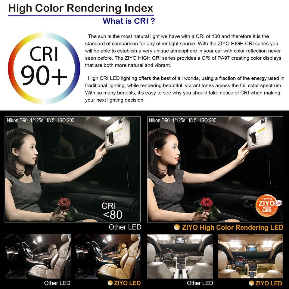 LED Light Bulbs White Interior Light Kit for Lexus GS300 GS400 GS430 1998-2005 - Image 3 of 4