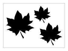 Maple Leaf Stencil 3 Sizes Fall Autumn Leaves 8.5" x 11" Reusable Sheet S1268