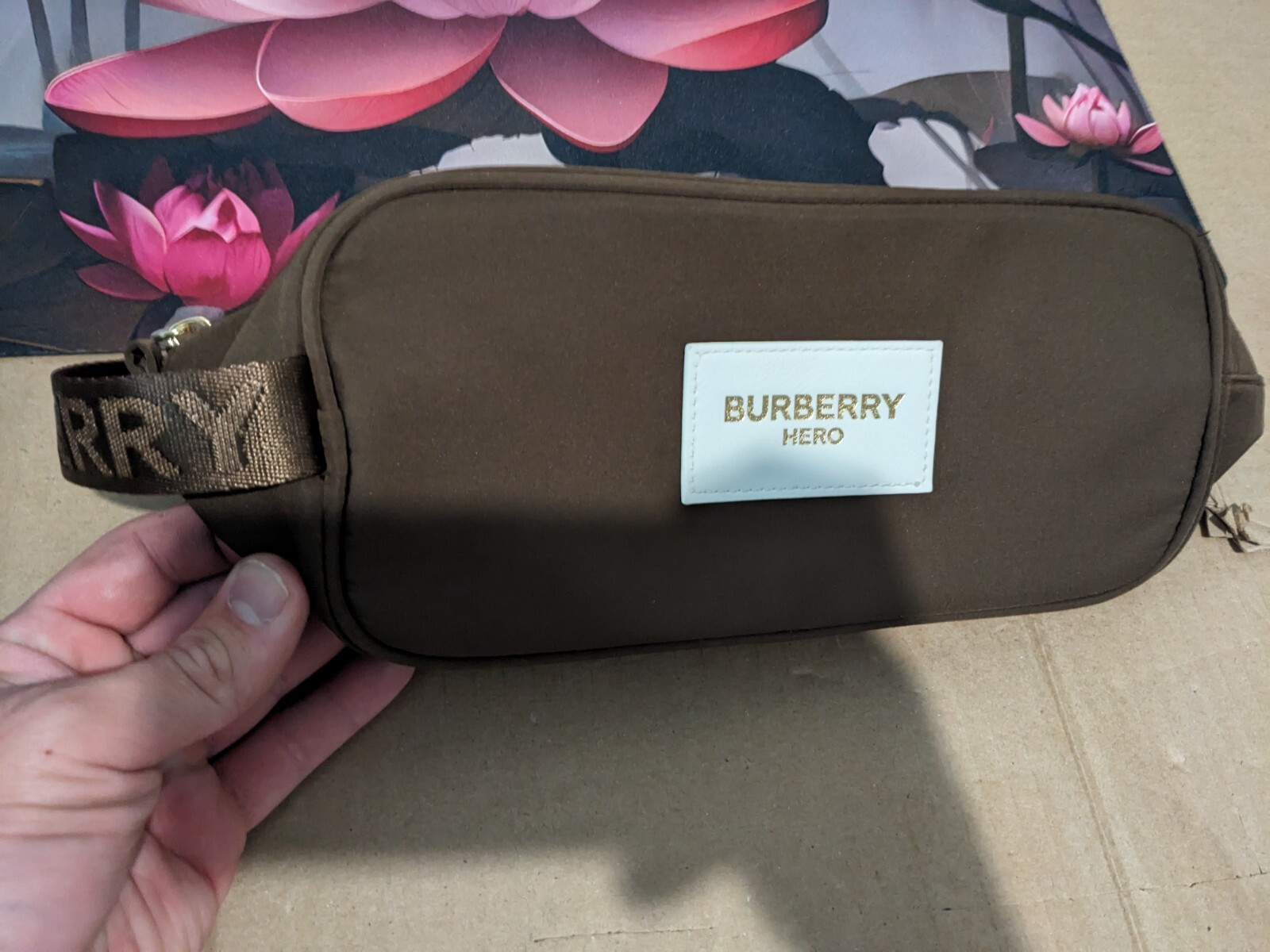 Burberry Hero Large Pouch Dopp Kit Shaving Case Toiletry Bag Case Unisex