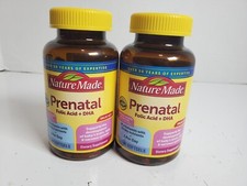 2 Pk Nature Made Prenatal with Folic Acid  DHA Softgels 70 Count Ea. Exp 02/26