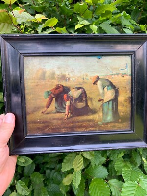 Die Ährenleserinnen (Millet, Jean-Francoise 1814 - 1875) - Öl auf Karton, Kopie
