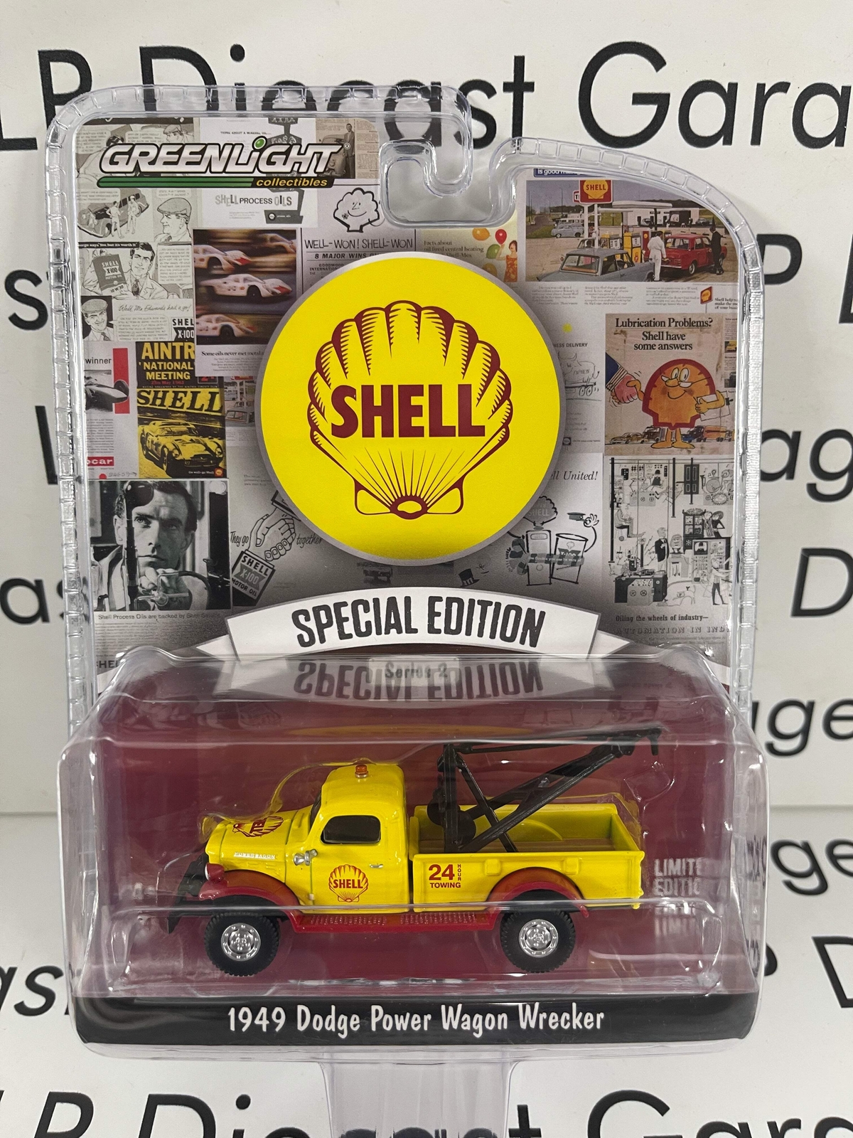 GREENLIGHT 1949 Dodge Power Wagon Wrecker Tow Truck 1:64 Diecast Shell Special E
