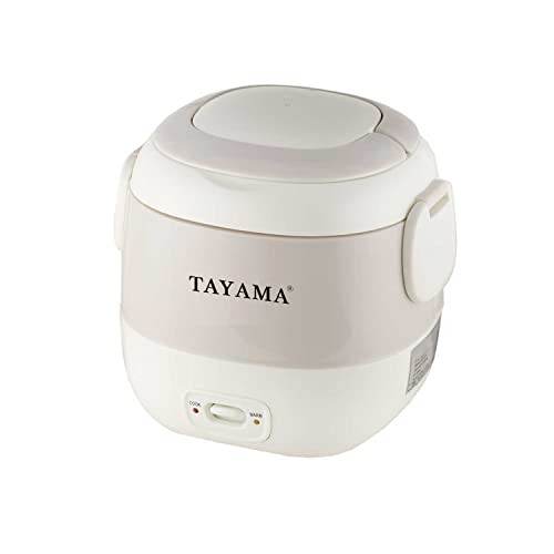 Tayama 1.5 Cup Portable Mini Rice Cooker, White TMRC-03R
