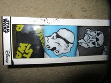 3 pack Star Wars Socks sz 2 stormtroopers one logo 10-13 shoe sz 6-12 New