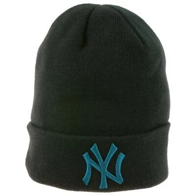 New Era New York Yankees NY Winter Mütze Beanie MLB Baseball Warm Schwarz Türkis