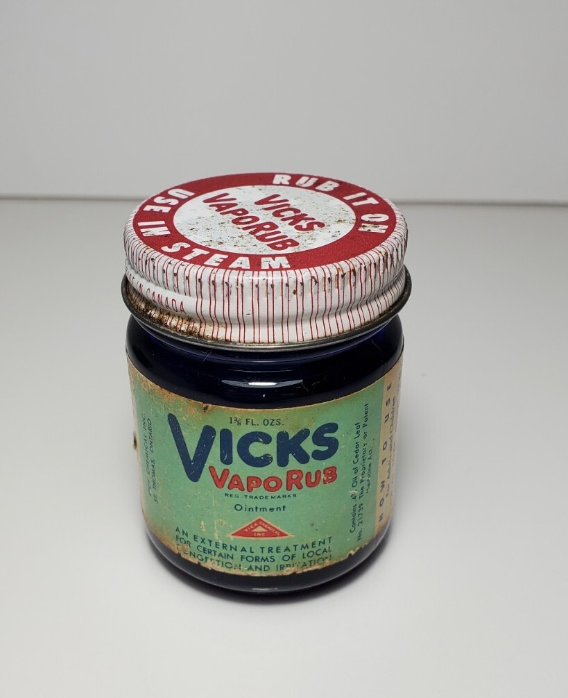 Vicks VapoRub Jars Amber Blue VintageLot Of 3 eBay