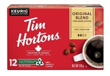 Tim Hortons Coffee Original Blend K-Cup Pods, 12-count Medium Roast FREE SHIP