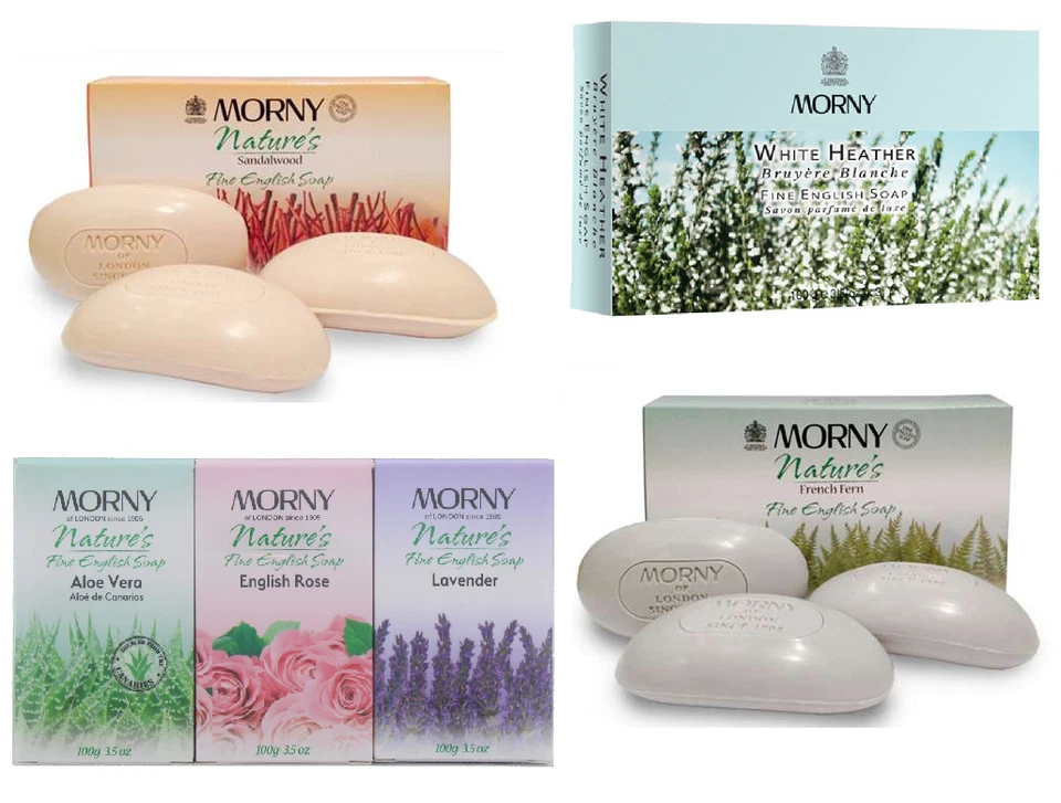 Morny Fine English Soap Boxed 3 X 100g- Assorted Fragrances & Various Quantities