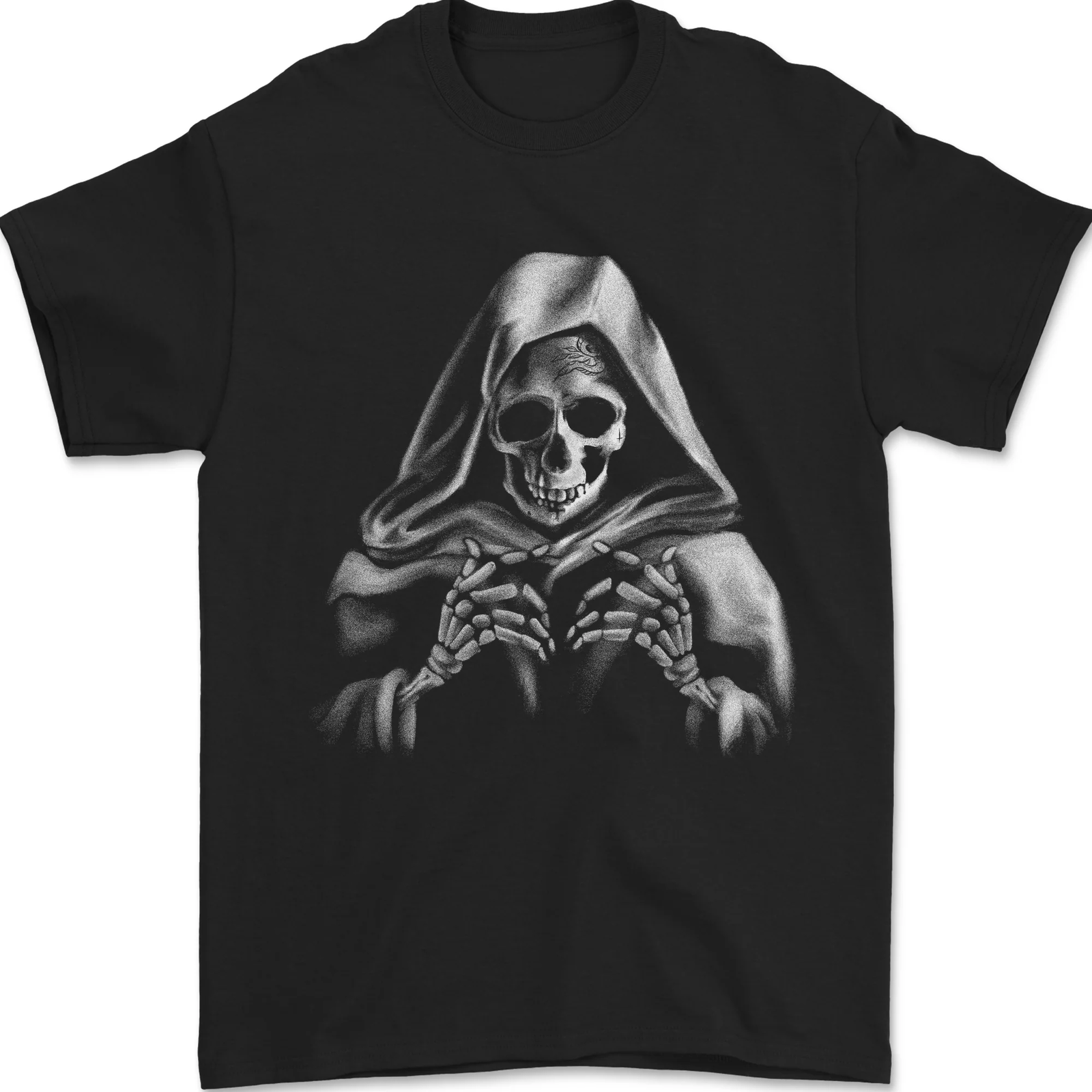 Grim Reaper Skull Mens T-Shirt 100% Cotton