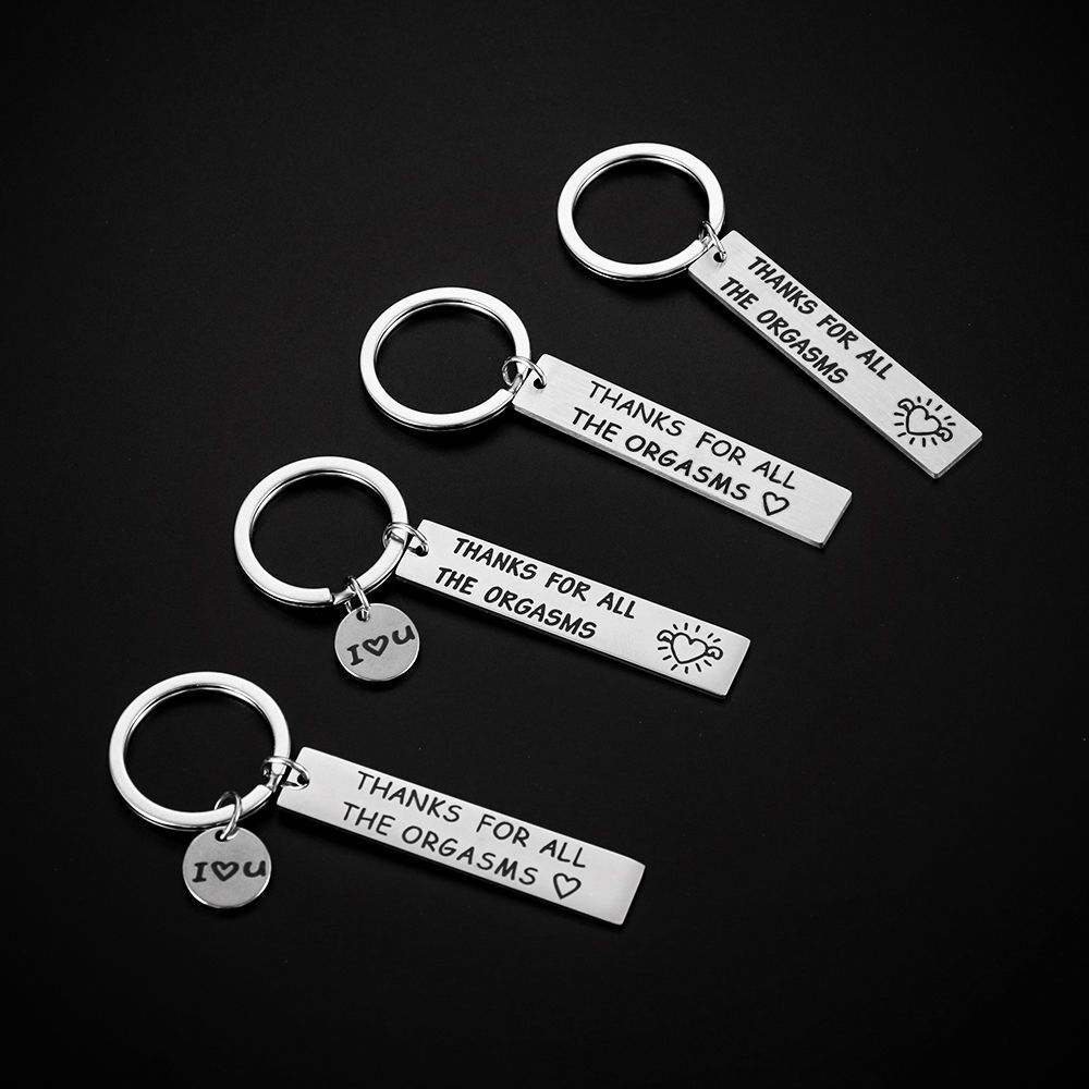 Thanks For All The Orgasms Couple Black Humor Gift Love Funny Keychain Gifts - Foto 3