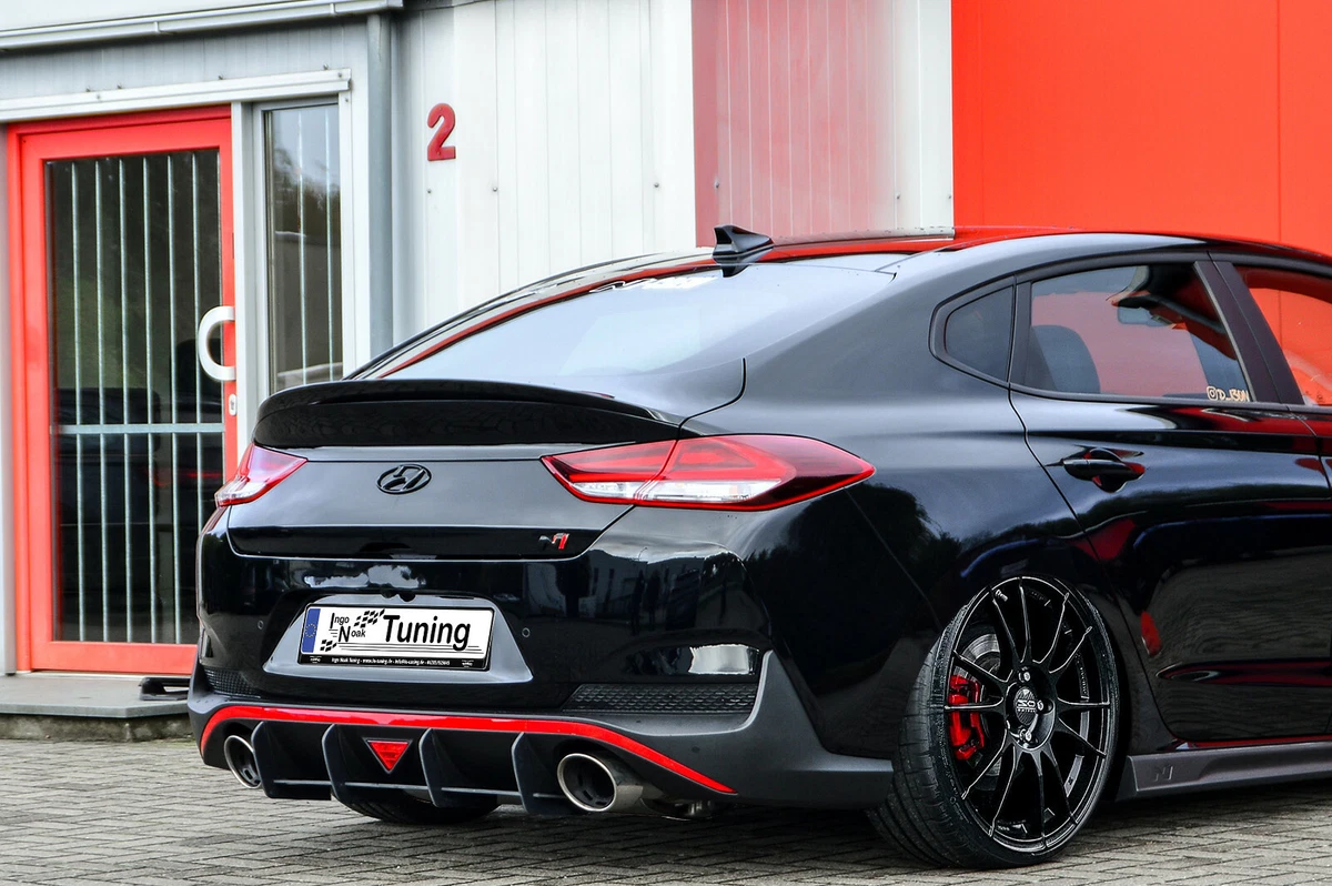 Gefräster Heckansatz Heckdiffusor aus ABS für Hyundai I30N 
