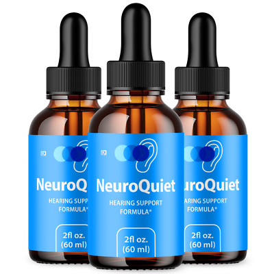 (3 Pack) Neuro Quiet Ear Drops - For Tinnitus Supports, Ear Relief & Comfort