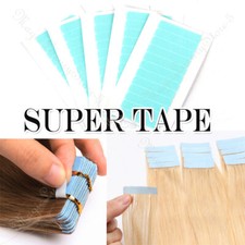 Double Sided Adhesive Blue Tape GLUE Tape In Remy Hair Extensions 4 0.8cm 100Pcs