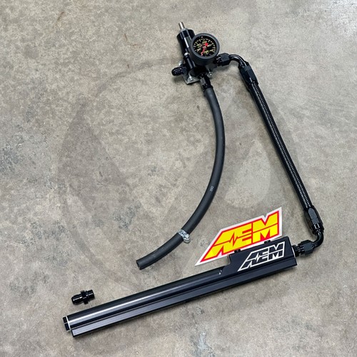 AEM Budget Fuel Rail Swap Kit for Honda Civic Integra B Series EG EK DC2 (Black) - Picture 9 of 9