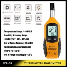 HT-86 Digital LCD Thermometer Hygrometer Humidity Temp Meter Wet Bulb/Dew Poin