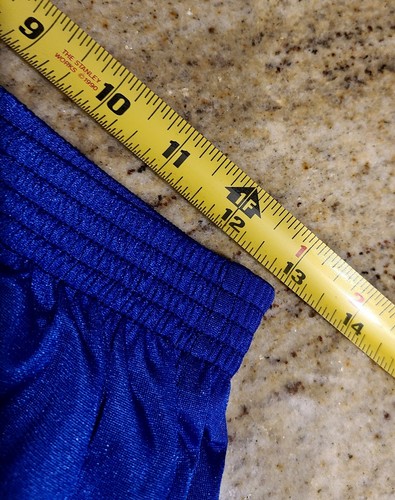 Vtg Dolfin Womens L Nylon Shiny Lined w/ Liner Pocket Split Running Shorts Blue - Picture 7 of 10