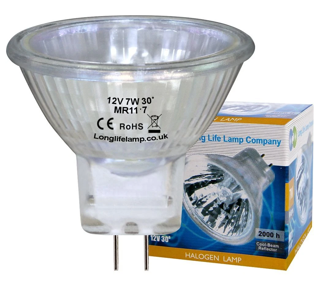MR11 7W Halogen Light Bulbs Lamp 12V 7W Bulb Ce Approved Pack Of 2
