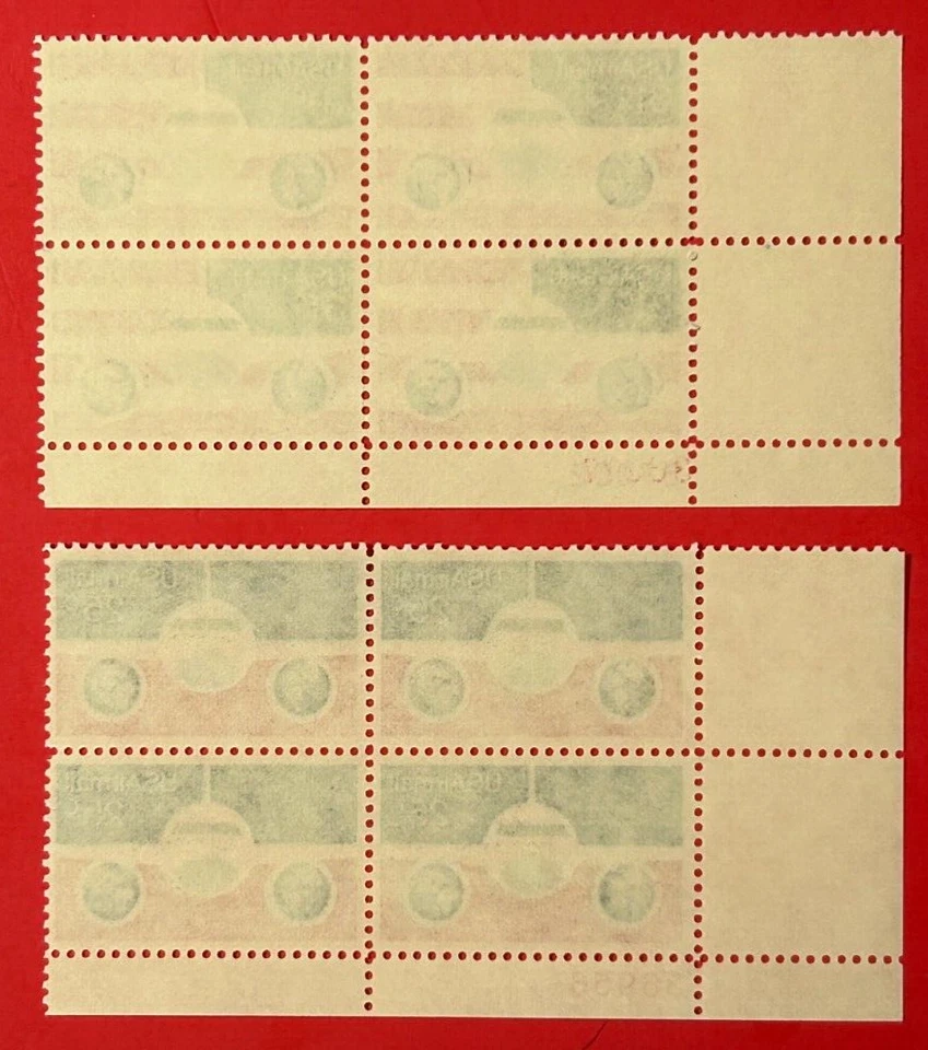 Sc#C89-C90 1076 Airmail Plate Blocks of 4 Mint NH OG XF/S (GB-210) - Image 2 of 3