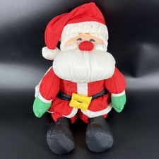 Hallmark Puffy Nylon Parachute Santa Claus Stuffed Doll Plush Toy 90s Vintage