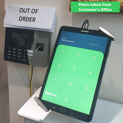 Mitarbeiter Zeiterfassung Rota System Eintaktmaschine biometrisches Zifferblatt Pin