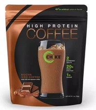 Chike Iced Coffee 20g Whey Protein Powder, Mocha 27.1 oz. High Protien Coffee
