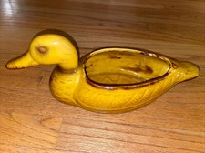 VINTAGE ART POTTERY USA DUCK PLANTER 14" X 6" GREAT PRE-OWNED CONDITION